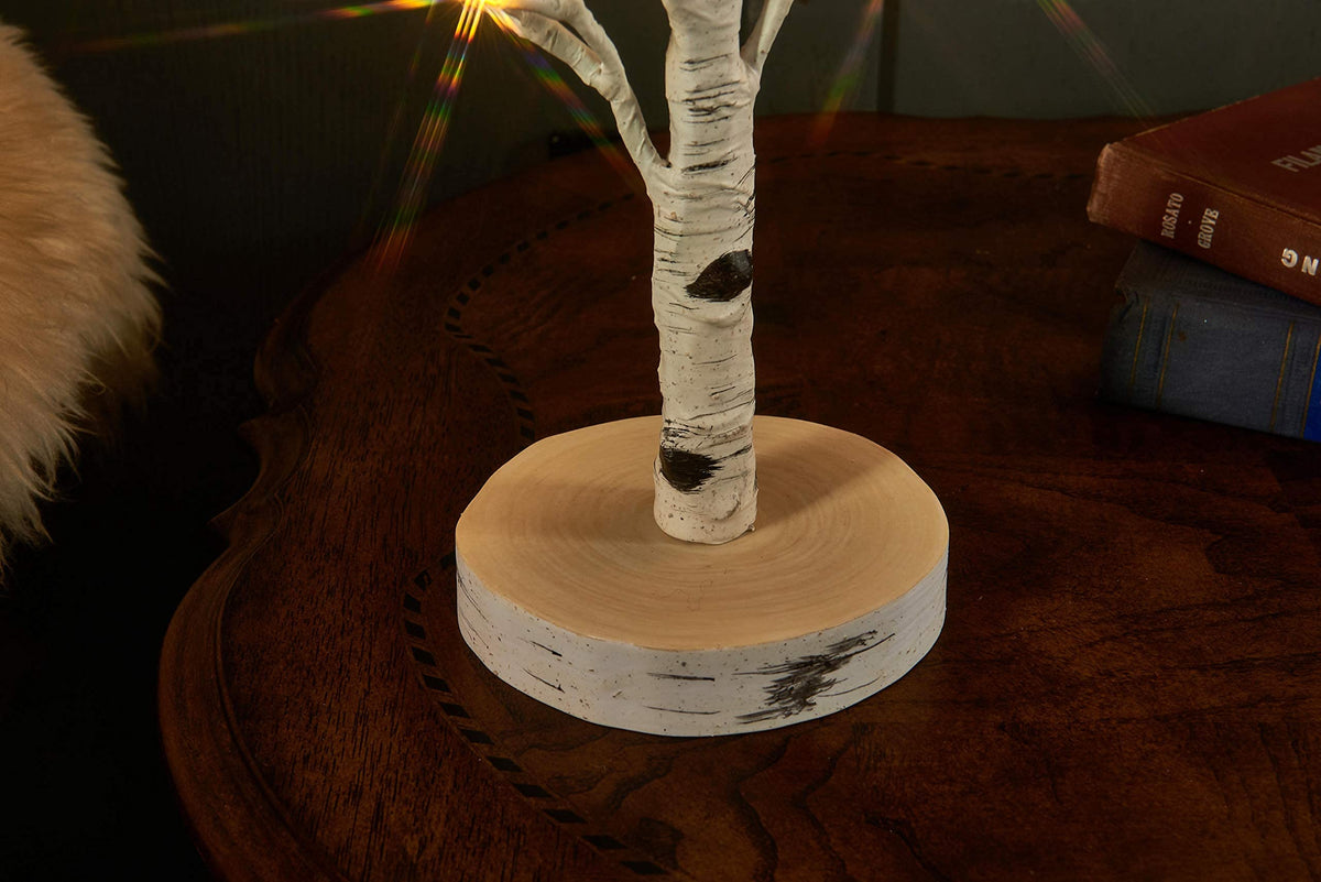 Lighted Birch Tree with Timer 18IN 24 LED C93660