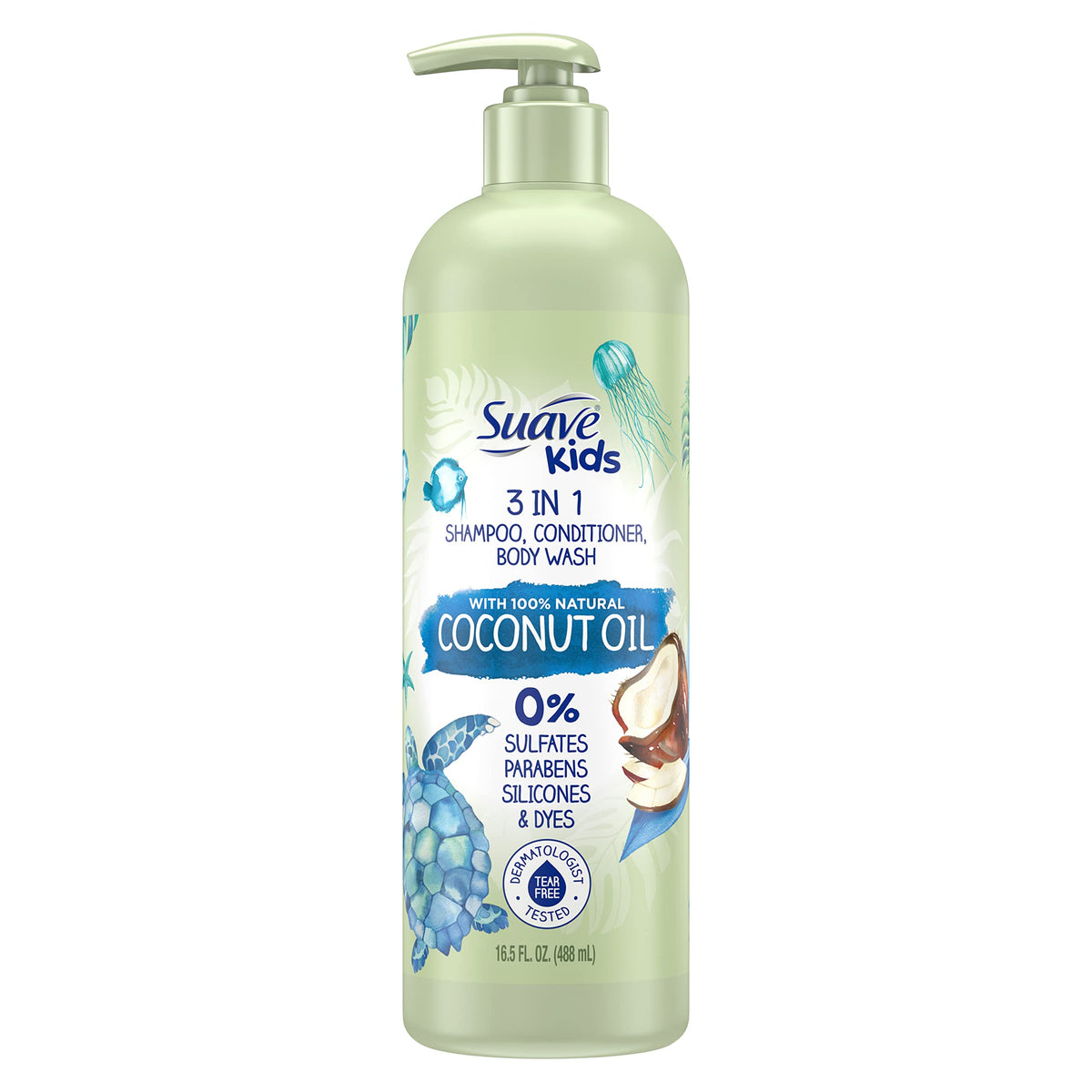 3 in 1 Shampoo Conditioner Body Wash with Coconut Oil 16.5 oz G845700