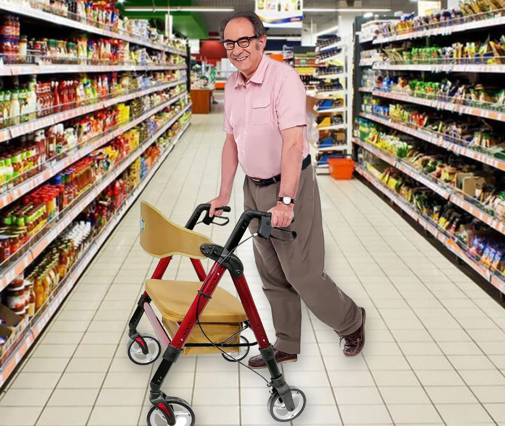 Heavy Duty 4 Wheel Rollator Walker with Seat E471120