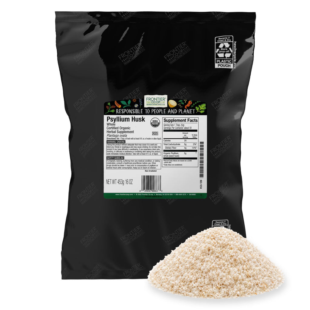 Organic Whole Psyllium Husk 16 Ounce G9870