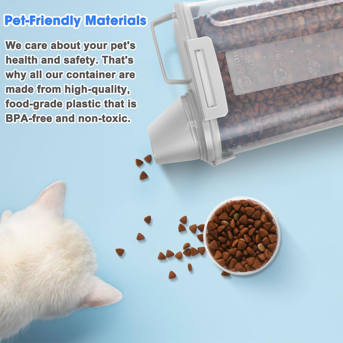 2 Pack Airtight Pet Food Storage Containers with Spout H14578