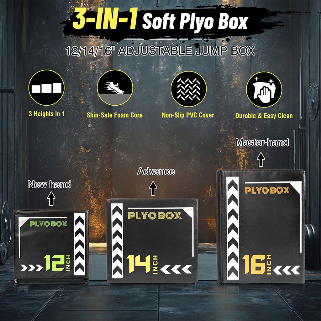 3-in-1 Foam Plyo Box 20/24/30 Inch M900439