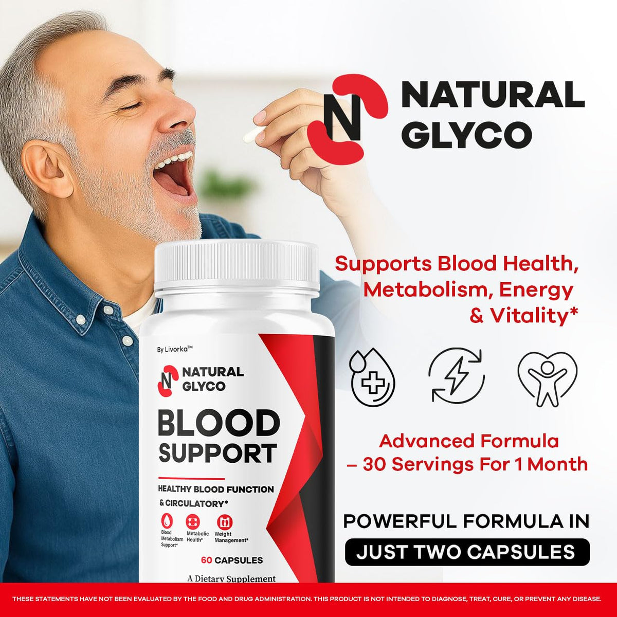 Natural Glycogen Supplement Capsules 120 Capsules Q3339
