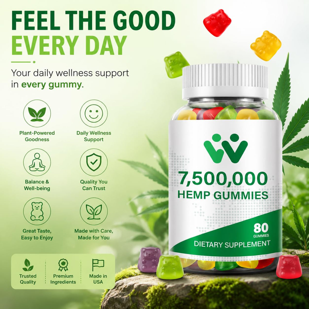 Organic Hemp Gummies 240 Count Z211666