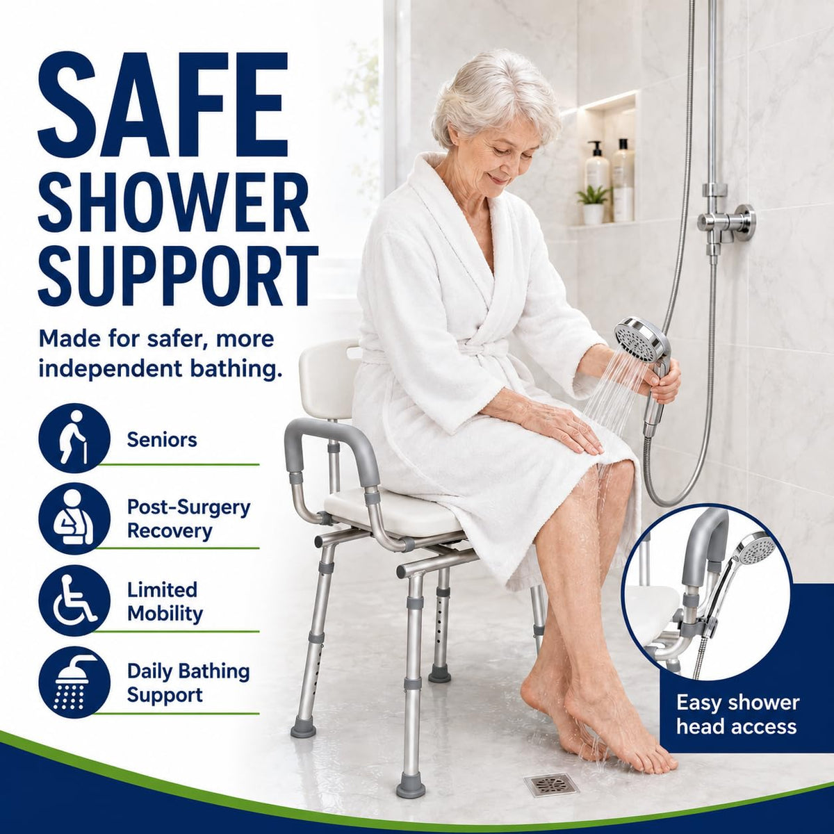 Adjustable Swivel Shower Chair U535120