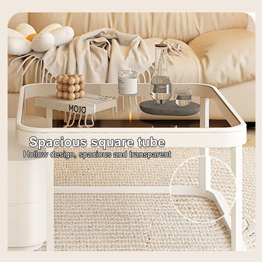 Brown Square Glass Nesting Coffee Table Set of 2 G2968