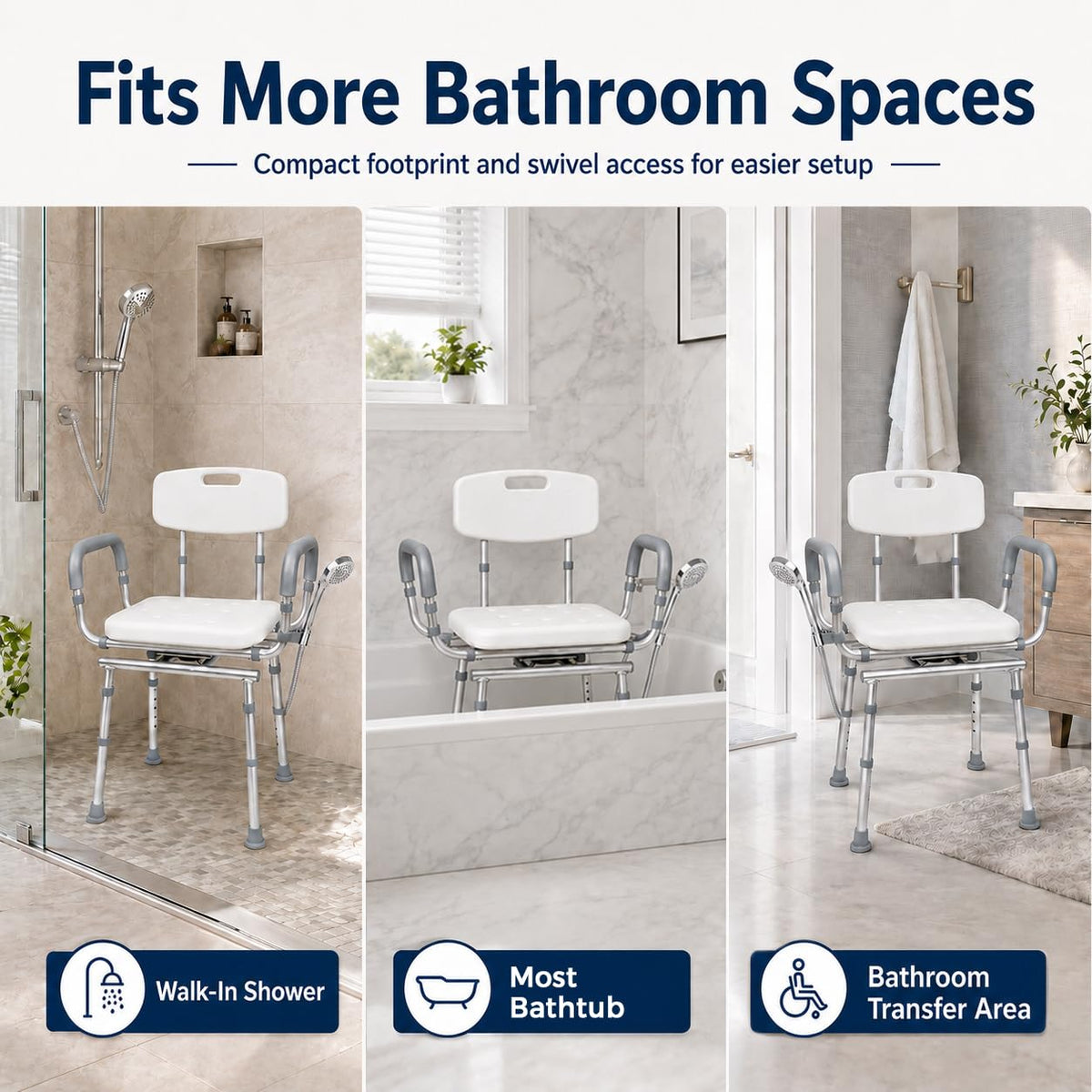 Adjustable Swivel Shower Chair U535120