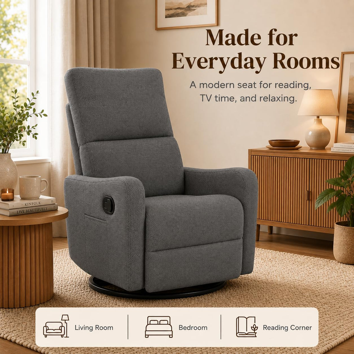 Swivel Rocker Recliner Chair W7784