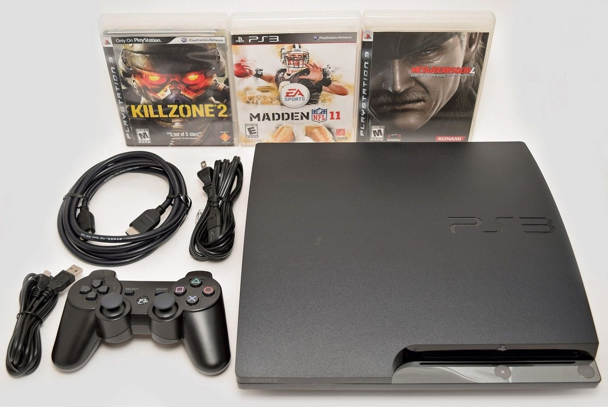 Playstation 3 Slim 320gb Game Console System Bundle with 3 Games I9007