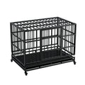 48 Inch Heavy Duty Metal Dog Crate with Wheels W811