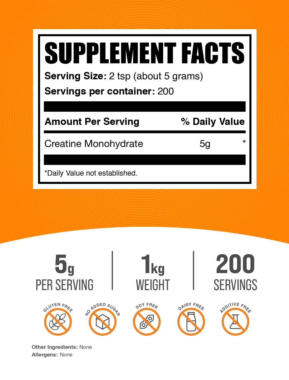 Micronized Creatine Monohydrate Powder Unflavored 1kg C506549