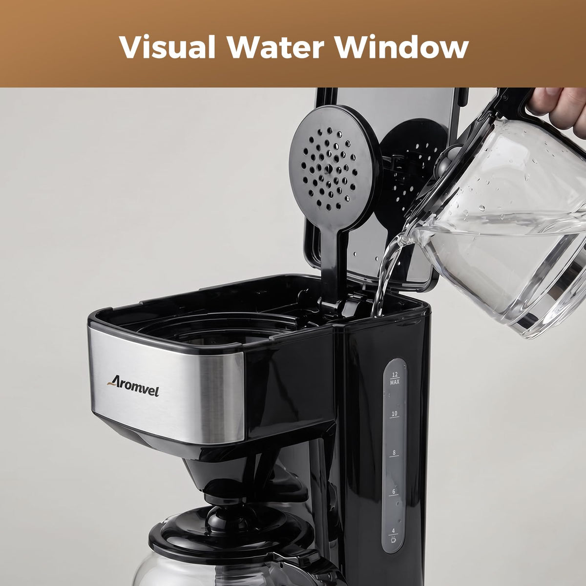 12 Cup Coffee Maker with LED Display Q9834