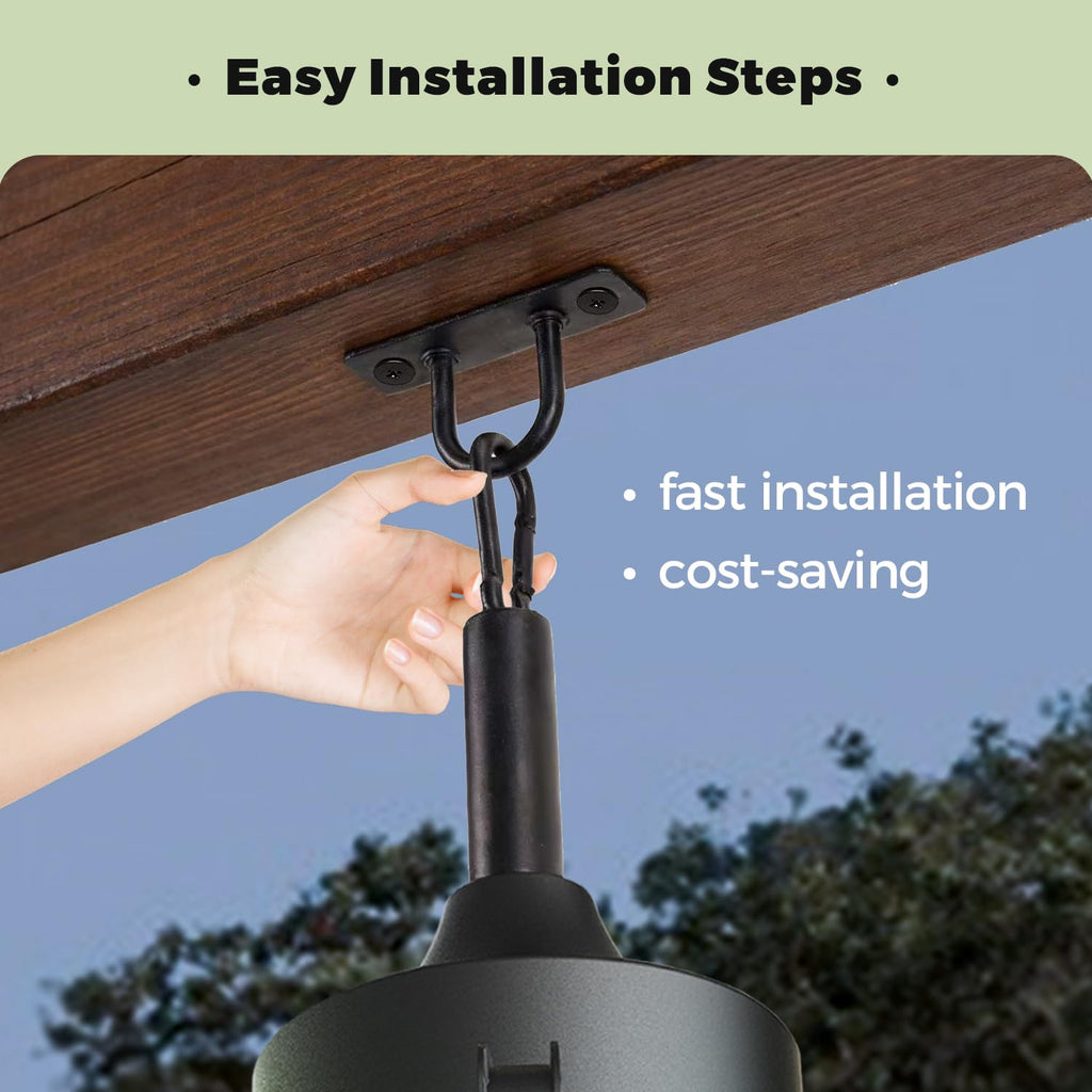 20" Outdoor Ceiling Fan with Light S654