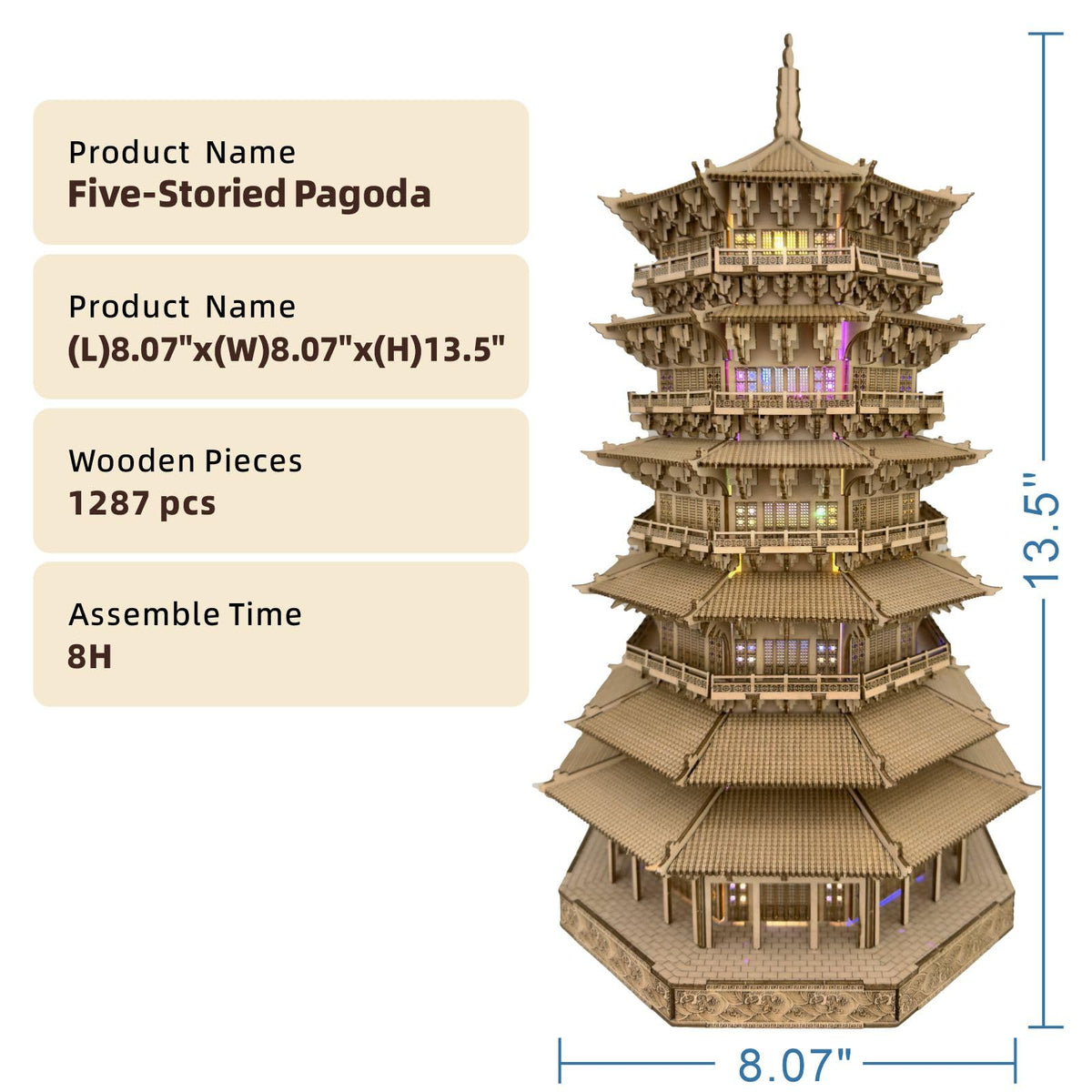 3D Wooden Puzzles 1287 Pieces Q8355