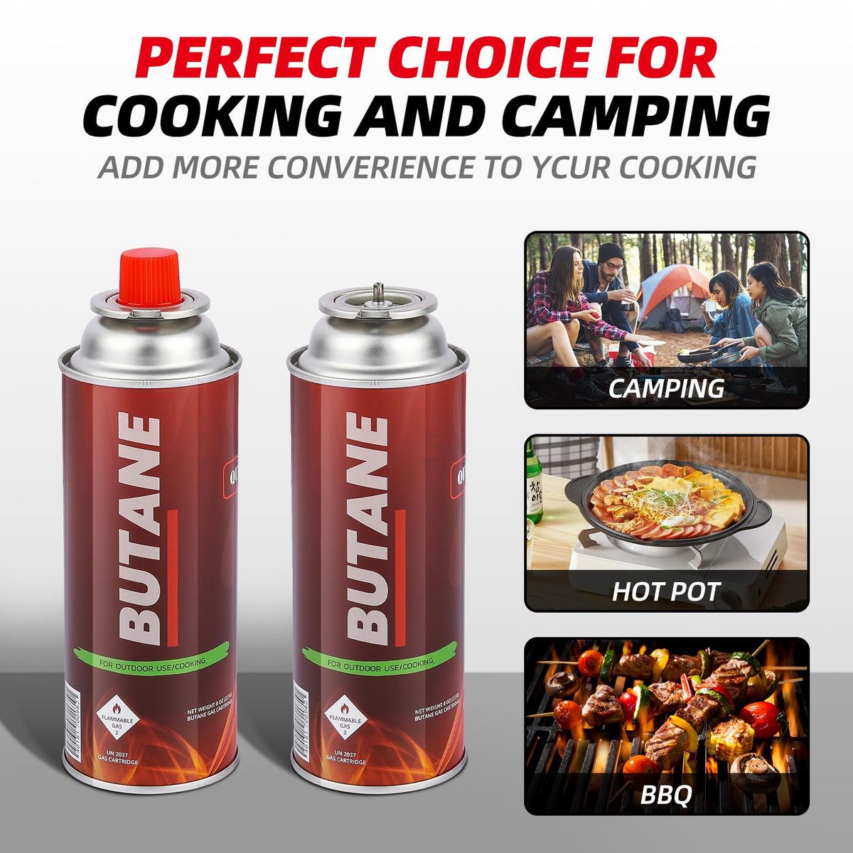 8oz Butane Fuel Canisters Pack of 4 Y8680