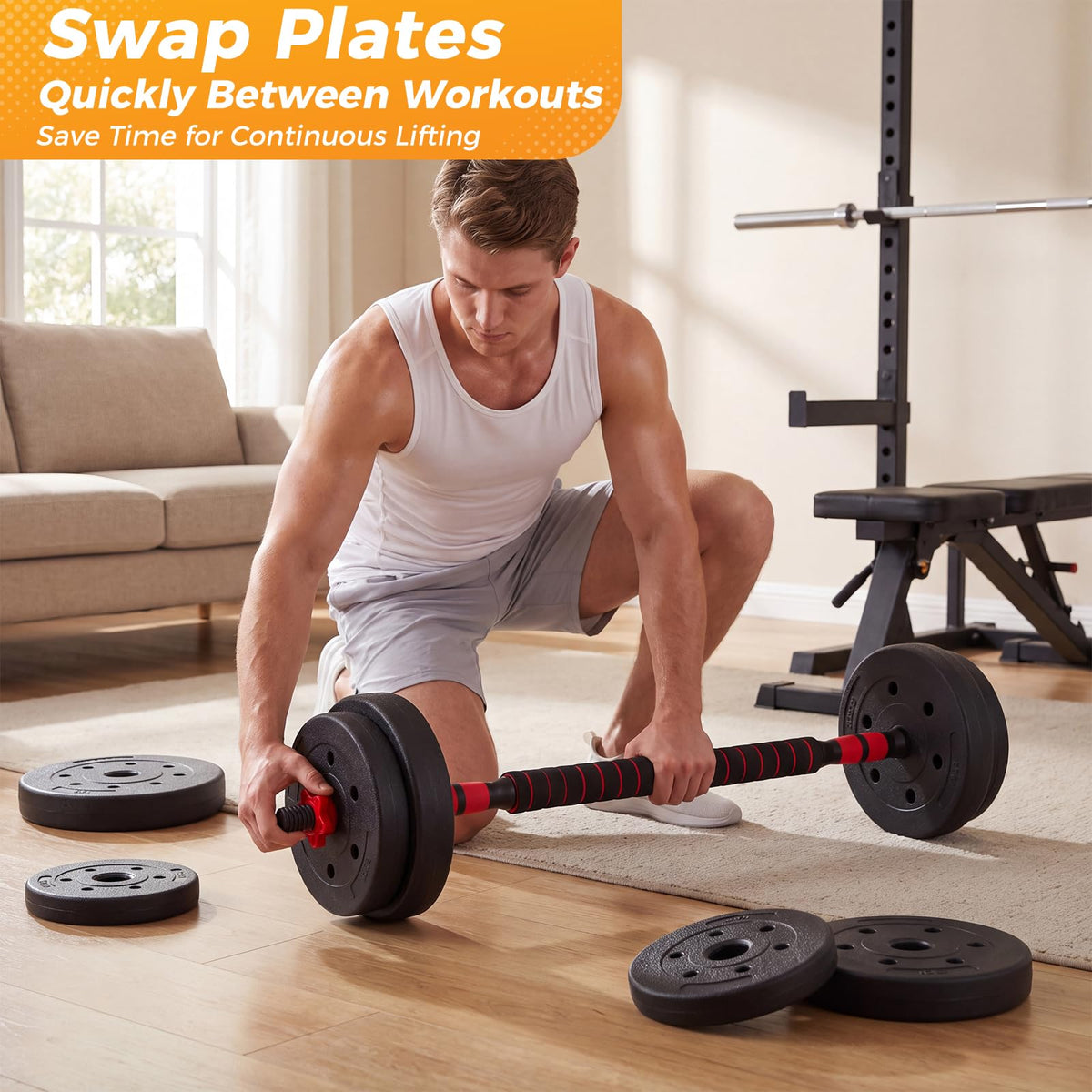 Adjustable Dumbbell Set 20/40/60LBS U370