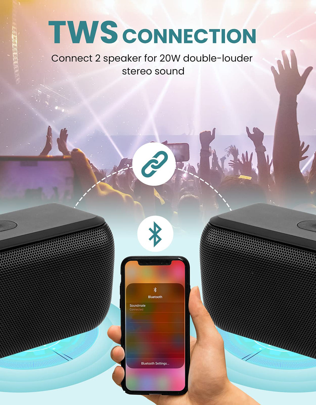 Portable Bluetooth Speaker with TWS L9386
