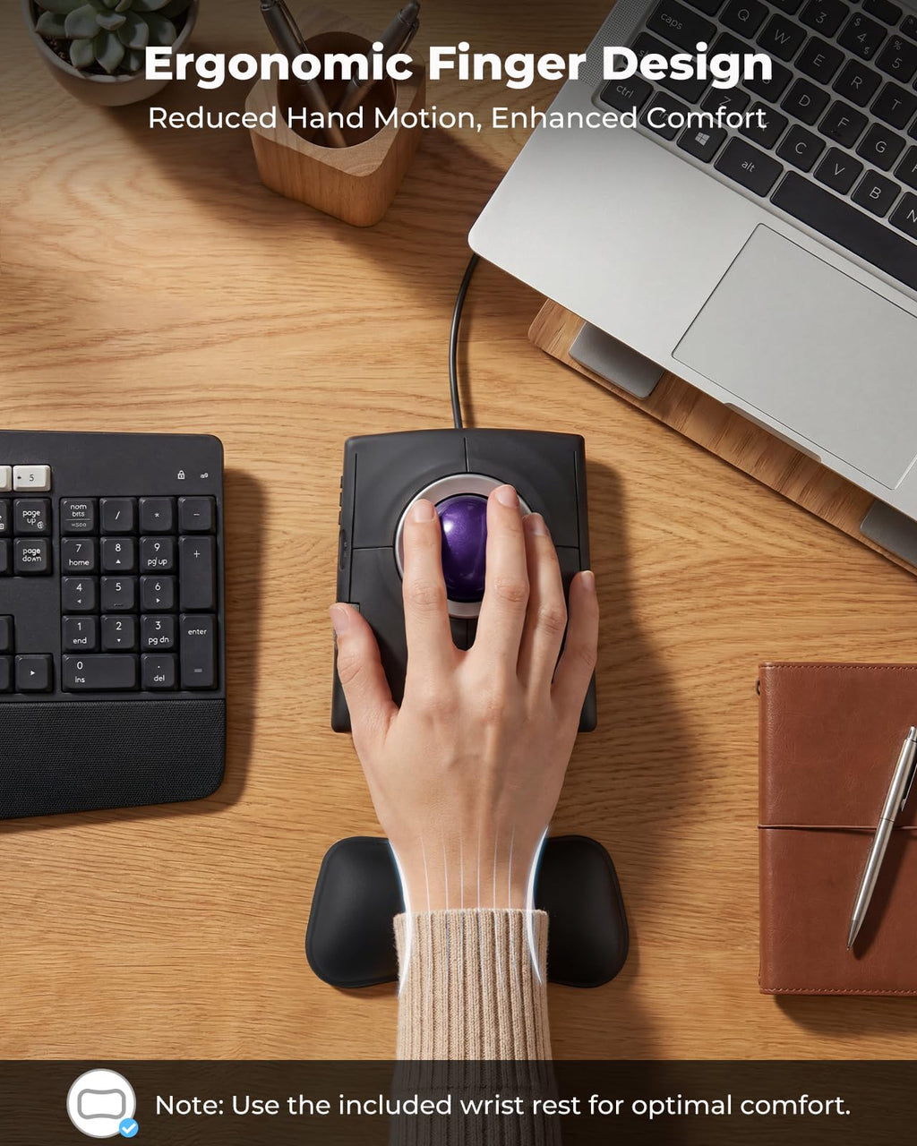 Wired Ergonomic Trackball Mouse V321