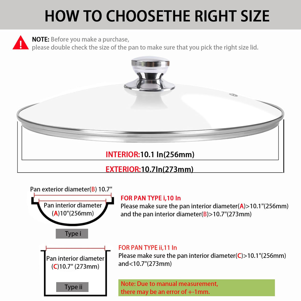10 Inch Glass Pan Lid Q8916