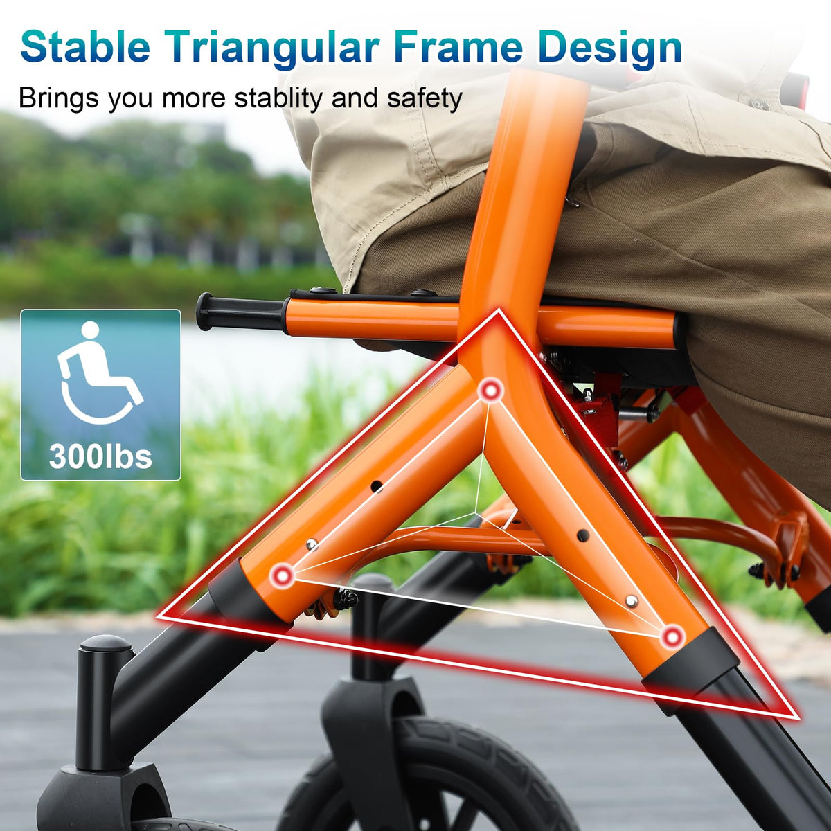 Tall Foldable Walker with Seat X336806