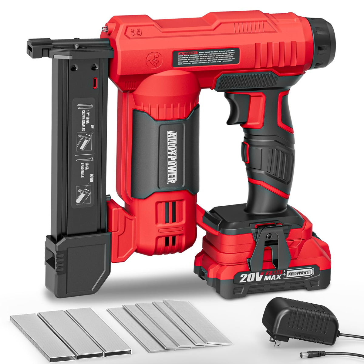 2 in 1 Cordless Brad Nailer/Electric Stapler with Battery and Charger Z17116