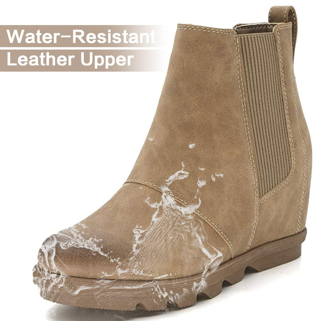 Women's Hidden Heel Chelsea Ankle Wedge Boots E147840