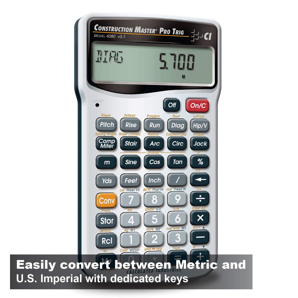 Construction Master Pro Trig Feet-Inch-Fraction Calculator B35967