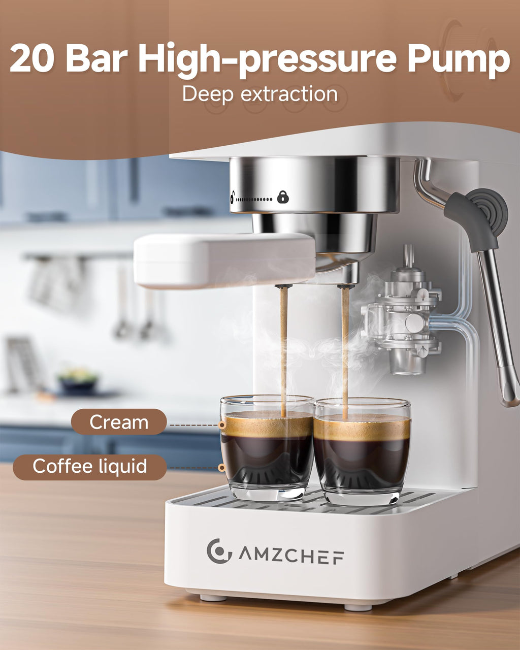 Compact 20 Bar Espresso Machine P4461