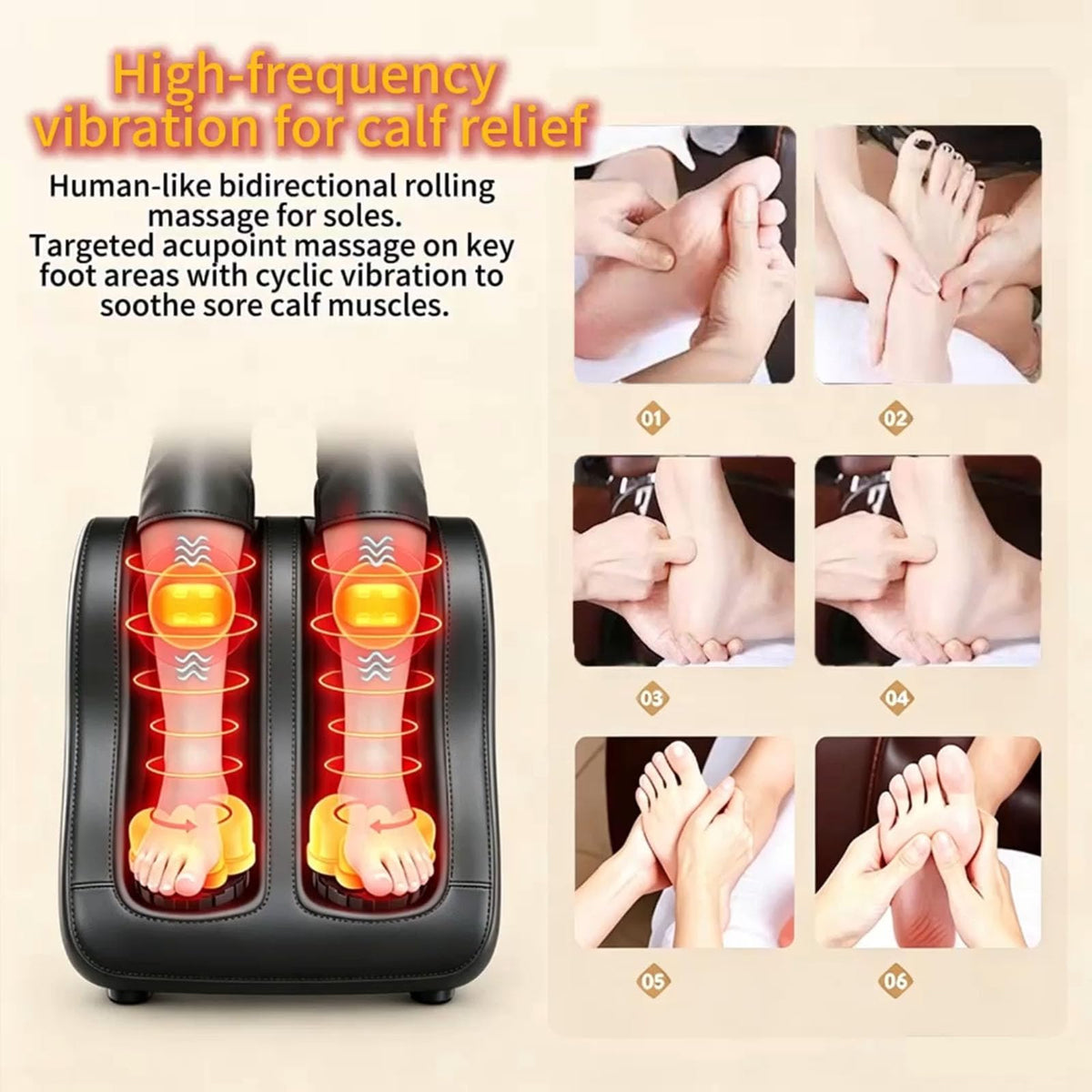 16D Electric Shiatsu Full Body Massage Mat with Foot Massager Z3007
