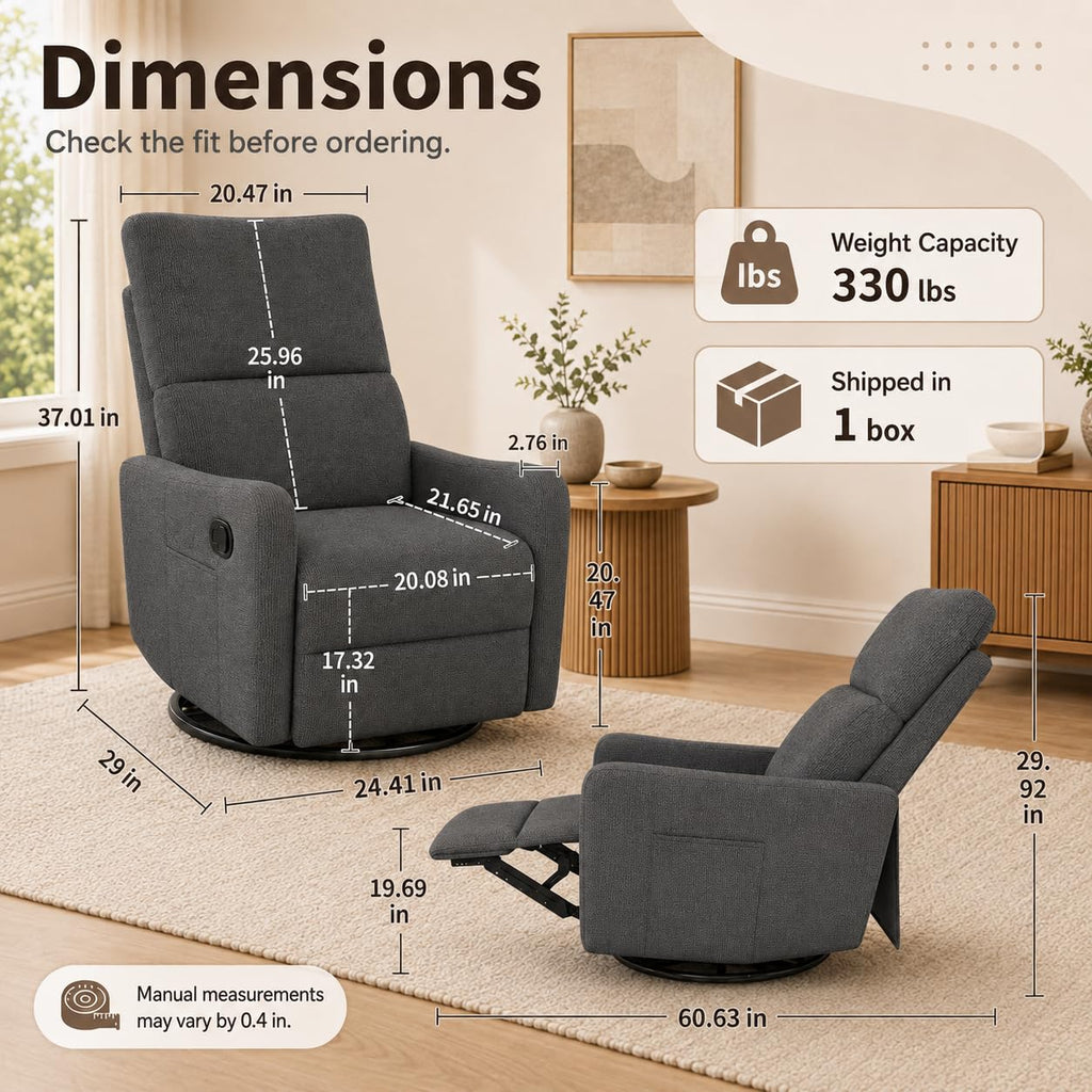 Swivel Rocker Recliner Chair W7784
