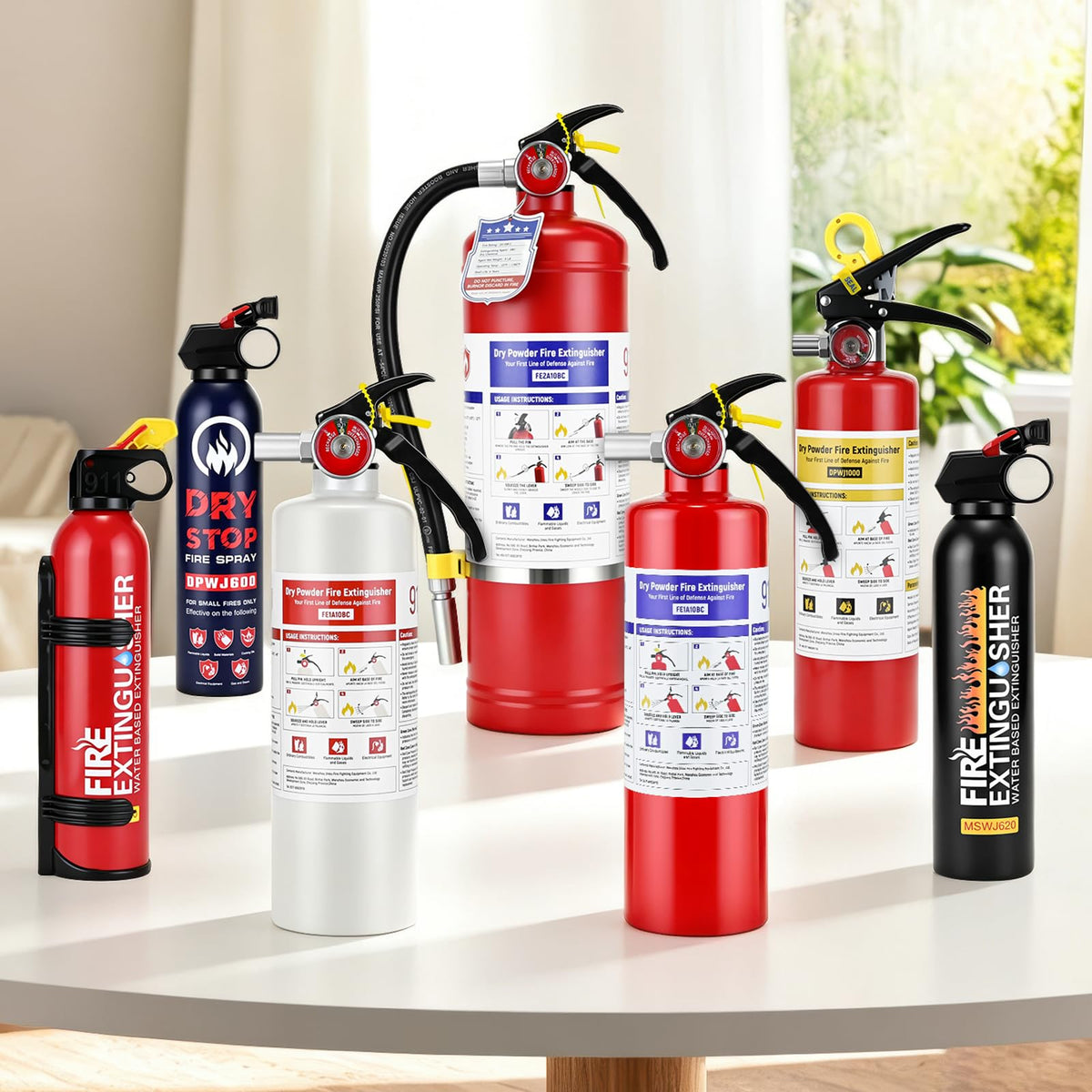 2 Pack 2.5LB ABC Dry Powder Fire Extinguisher O8462
