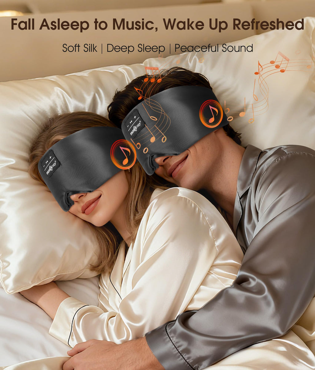 Silk Sleep Mask Bluetooth Headphones U3232