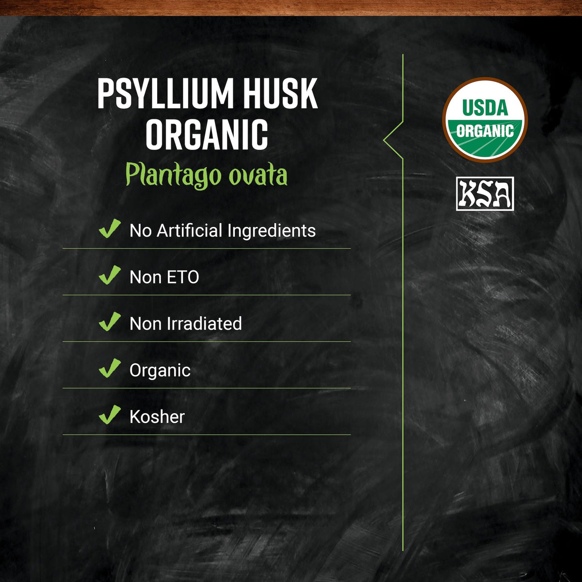 Organic Whole Psyllium Husk 16 Ounce G9870