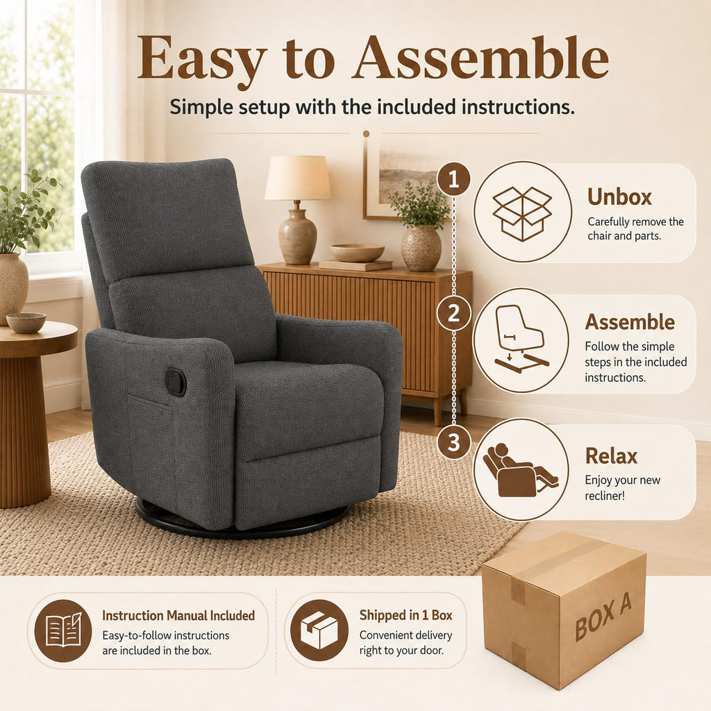 Swivel Rocker Recliner Chair W7784