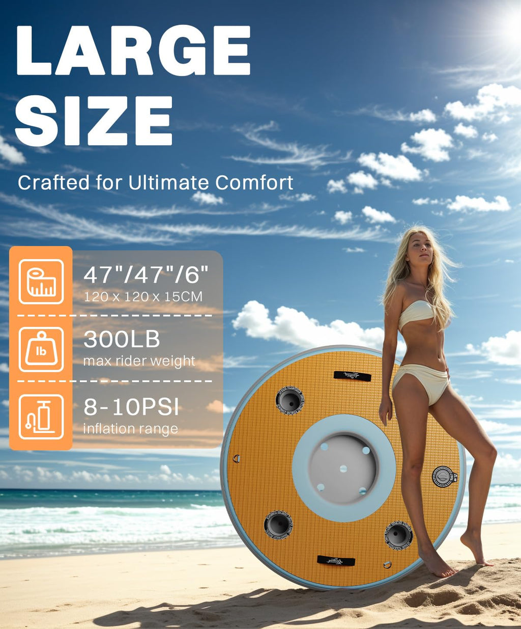 4FT Inflatable Floating Bar with Ice Bucket Z414326