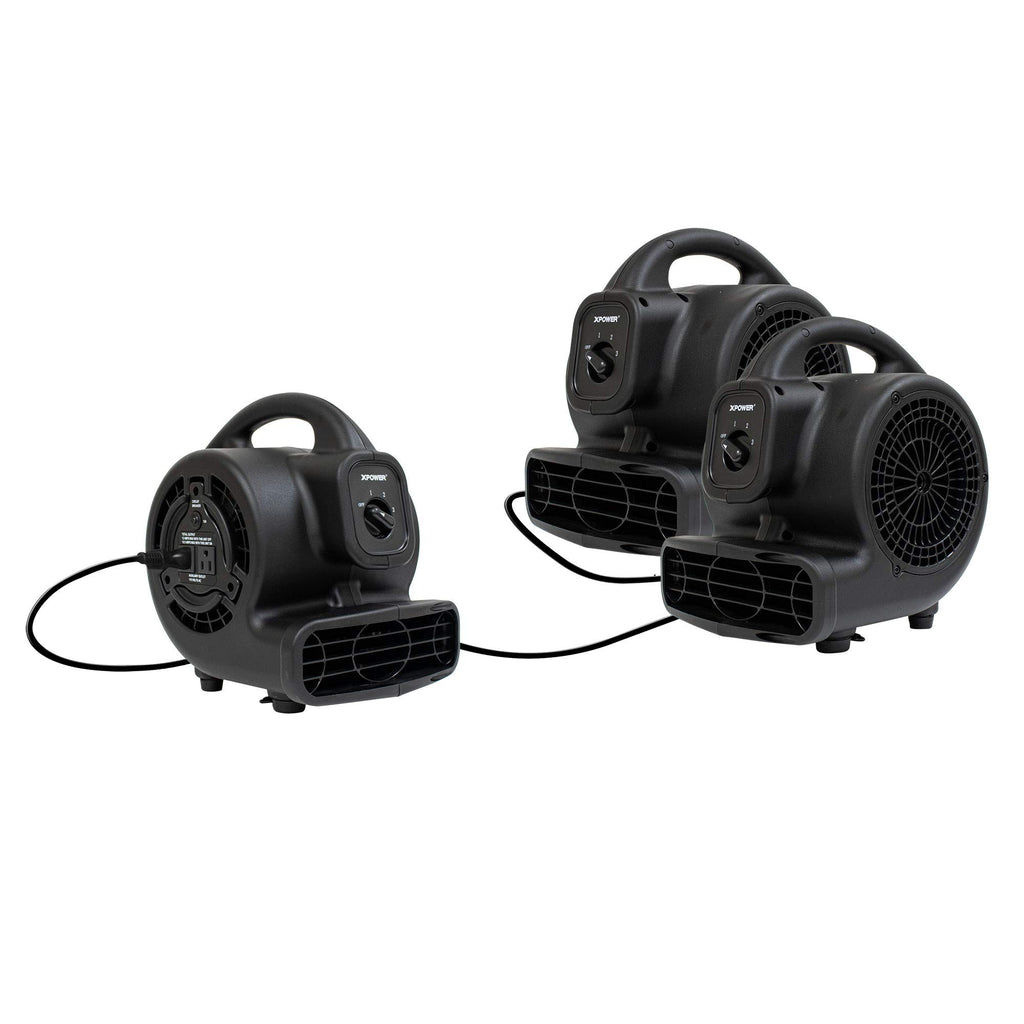 138 W 600 CFM Centrifugal Air Mover, Carpet Dryer, Floor Fan, Blower, Black N580