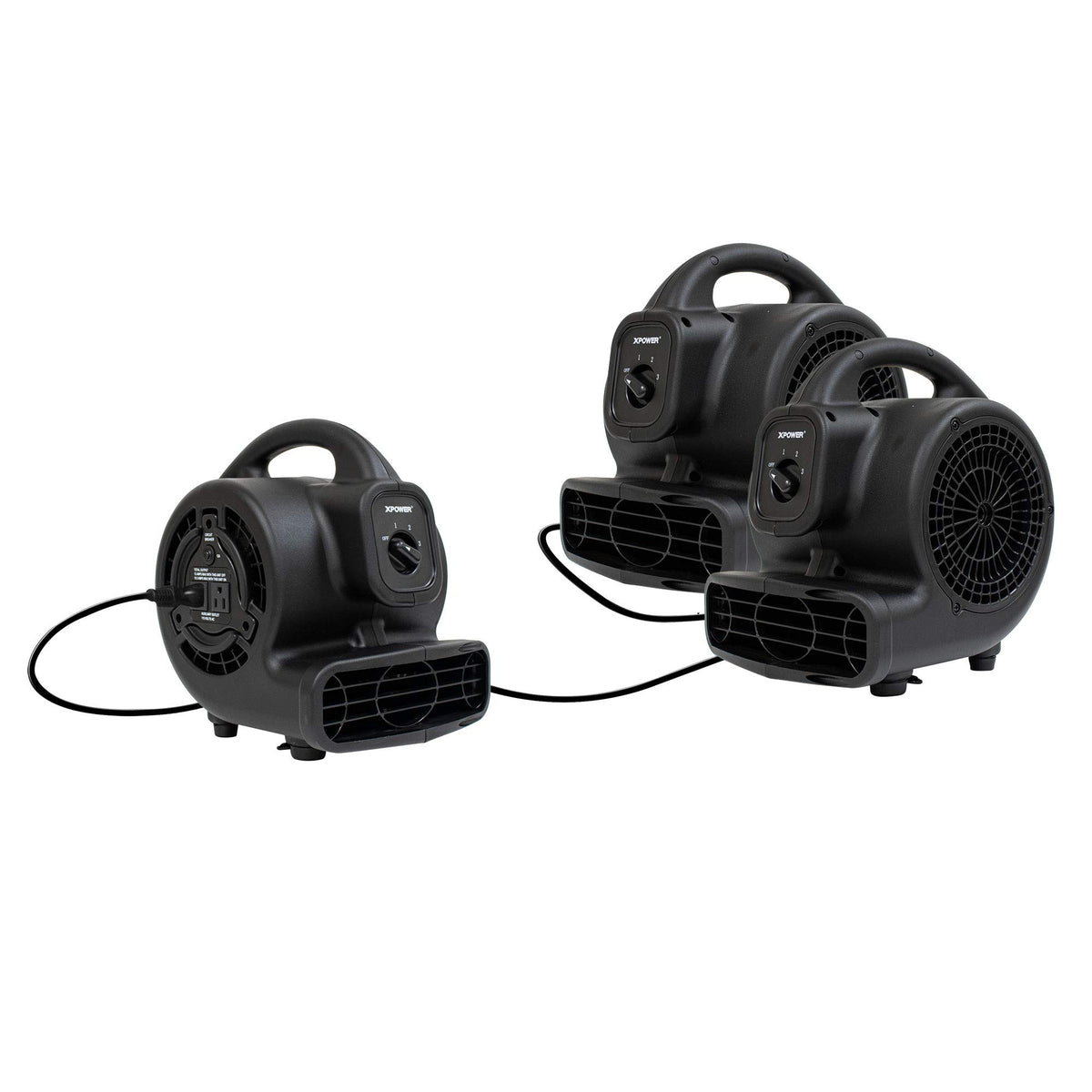 138 W 600 CFM Centrifugal Air Mover, Carpet Dryer, Floor Fan, Blower, Black N580