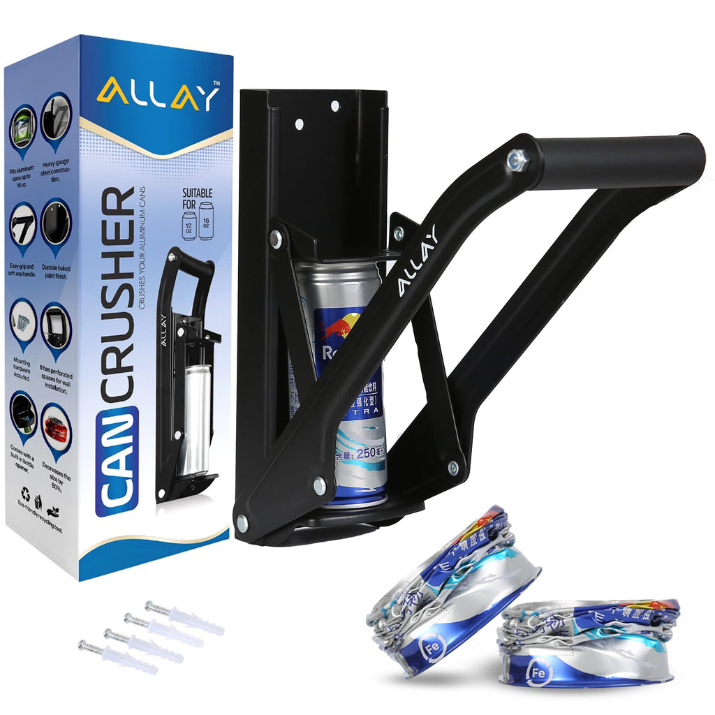 16oz Wall Mounted Can Crusher with Built-In Bottle Opener J357
