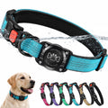 Blue IP68 Waterproof Reflective Dog Collar with AirTag Holder J205