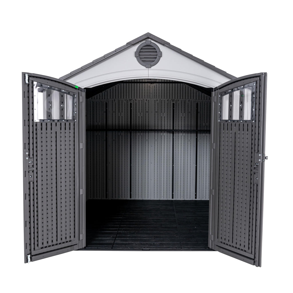 8x10 Ft Gray Resin Outdoor Storage Shed V239765