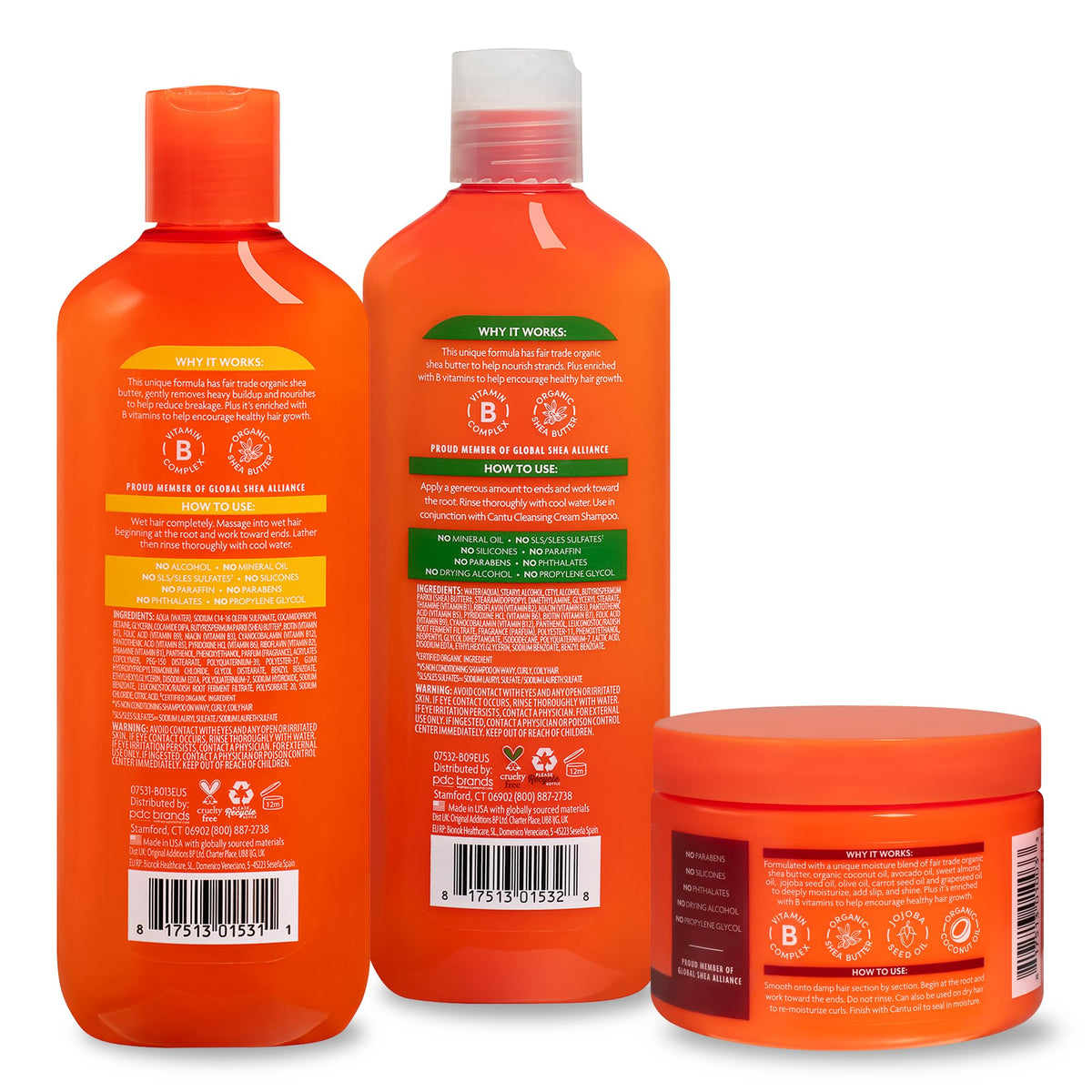 Sulfate-Free Shampoo, Conditioner & Coconut Curling Cream 3 Piece Set H53104