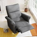 Velvet Grey Swivel Rocker Recliner Chair Q601018