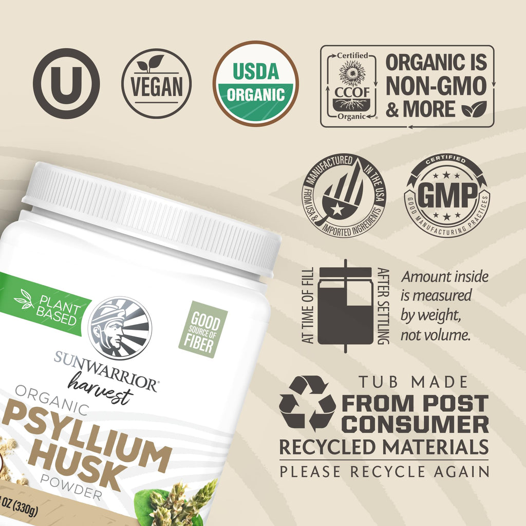 Organic Psyllium Husk Powder Fiber 66 Servings T890