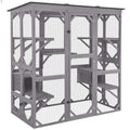 Extra Large 5-Level Outdoor Cat Enclosure with Cover D976046