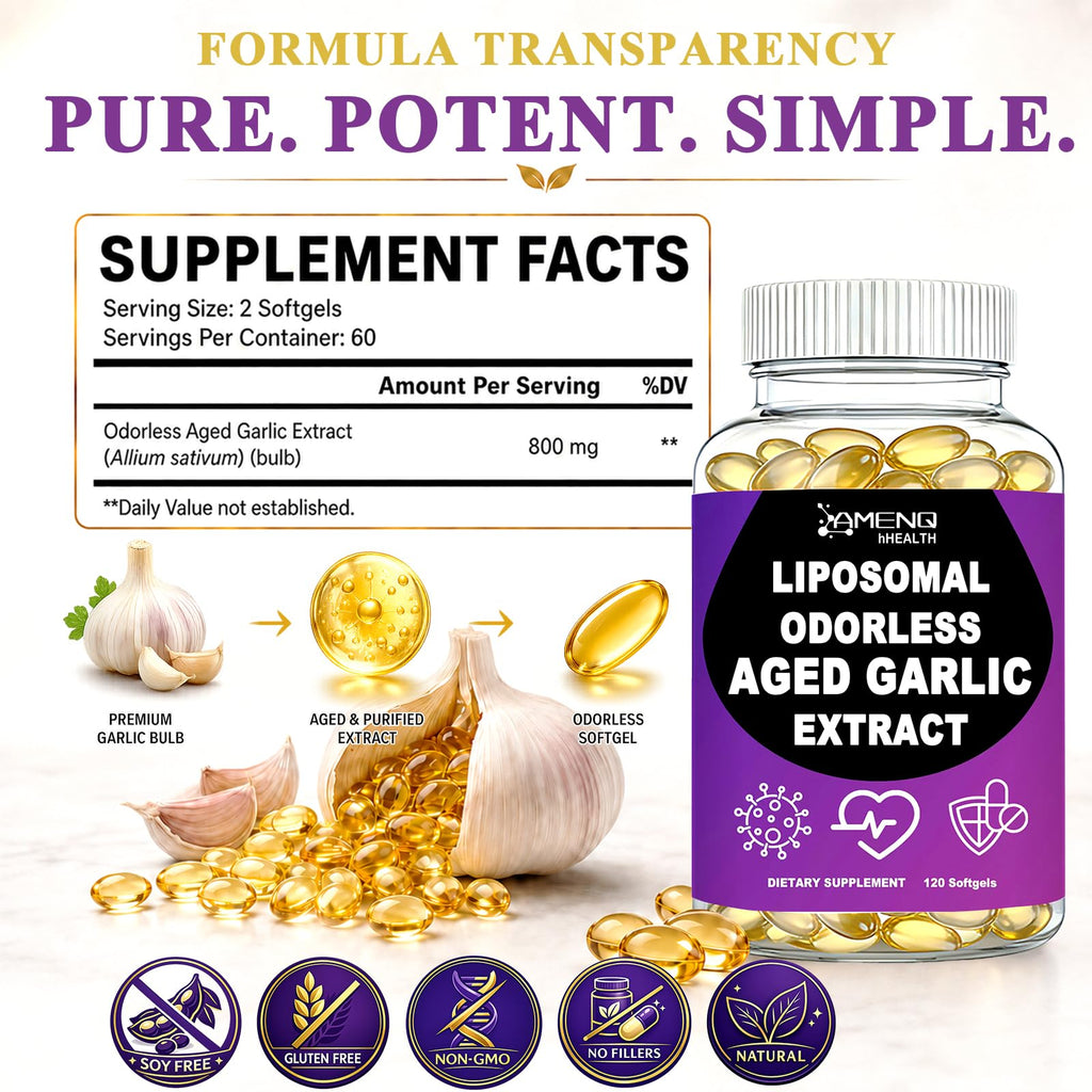 Odorless Garlic Extract 800mg Softgels K597