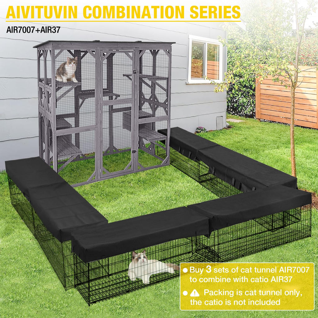 Extra Large 5-Level Outdoor Cat Enclosure with Cover D976046