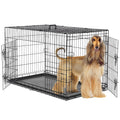 48-Inch Double Door Folding Metal Wire Dog Crate with Divider C729
