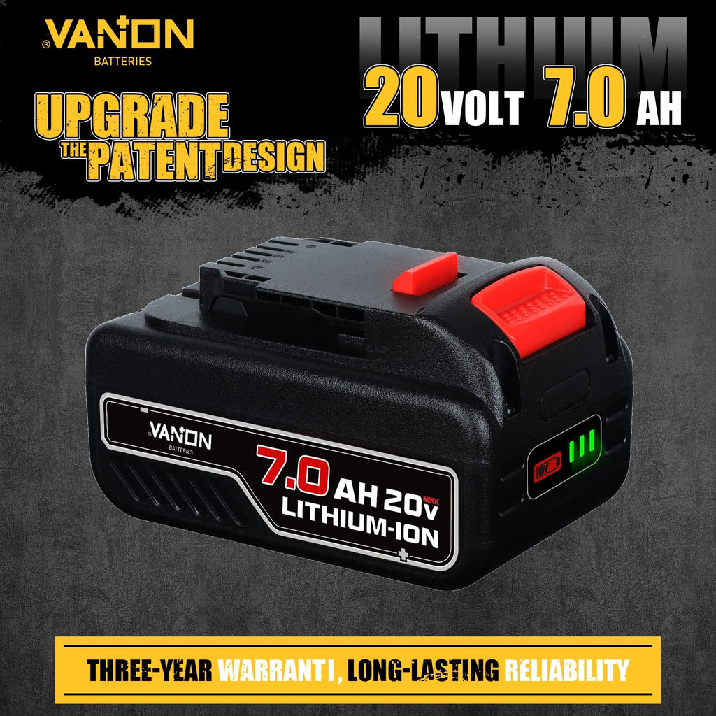 2Pack 7.0Ah 20Volt Li-ion Batteries and Charger X97575