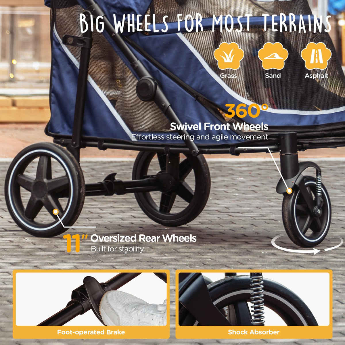 All-Terrain Pet Stroller J1313