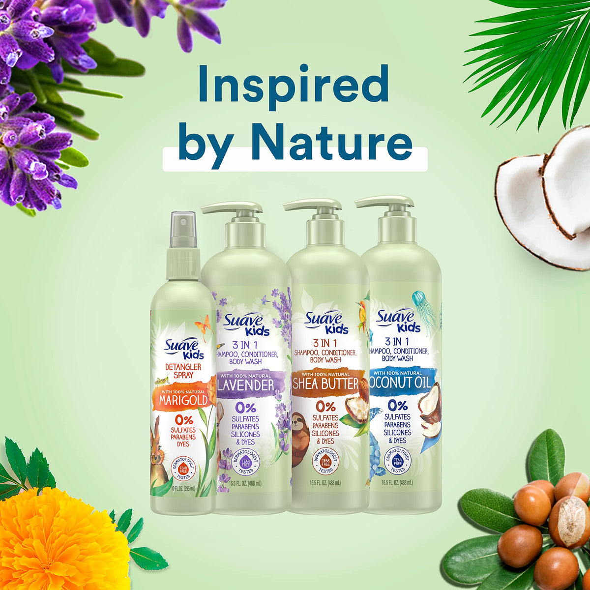 3 in 1 Shampoo Conditioner Body Wash with Coconut Oil 16.5 oz G845700
